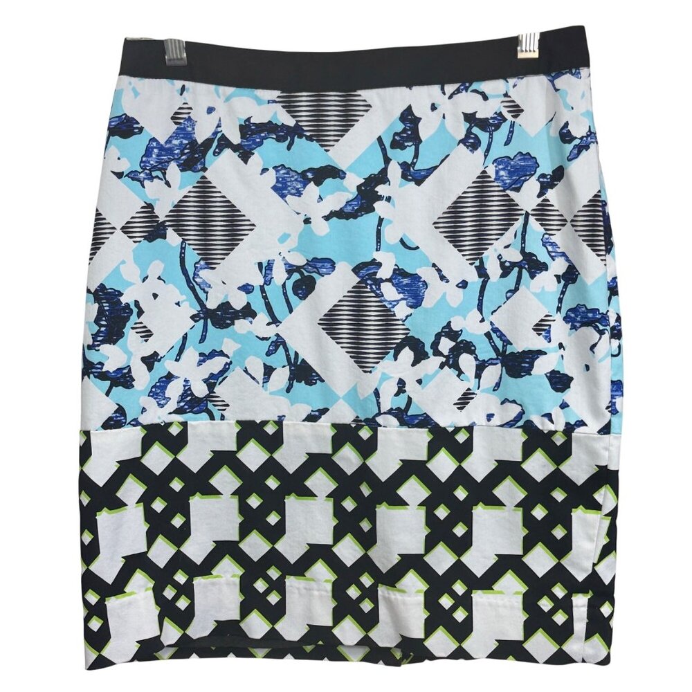 Peter Pilotto Target Womens Multicolored Pencil Skirt Size 8 Cotton Blend